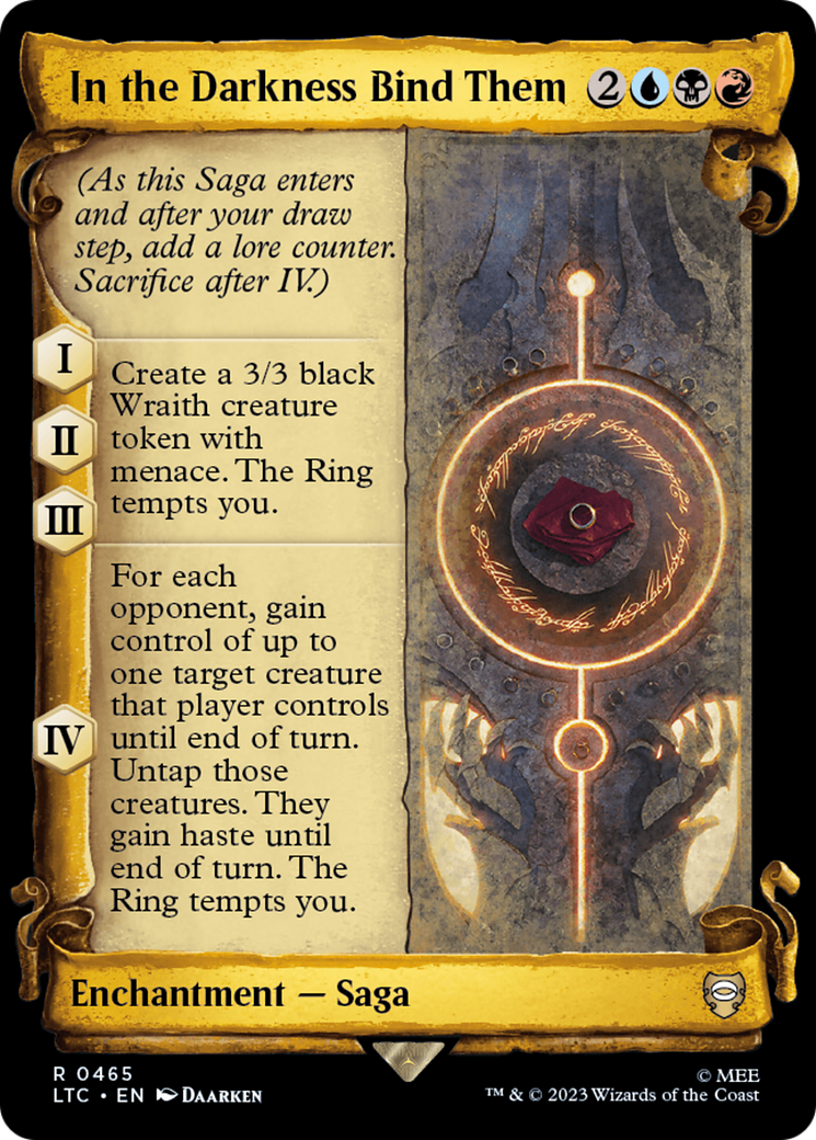 In the Darkness Bind Them (Showcase Scrolls): (Showcase) [Tales of Middle-earth Commander]