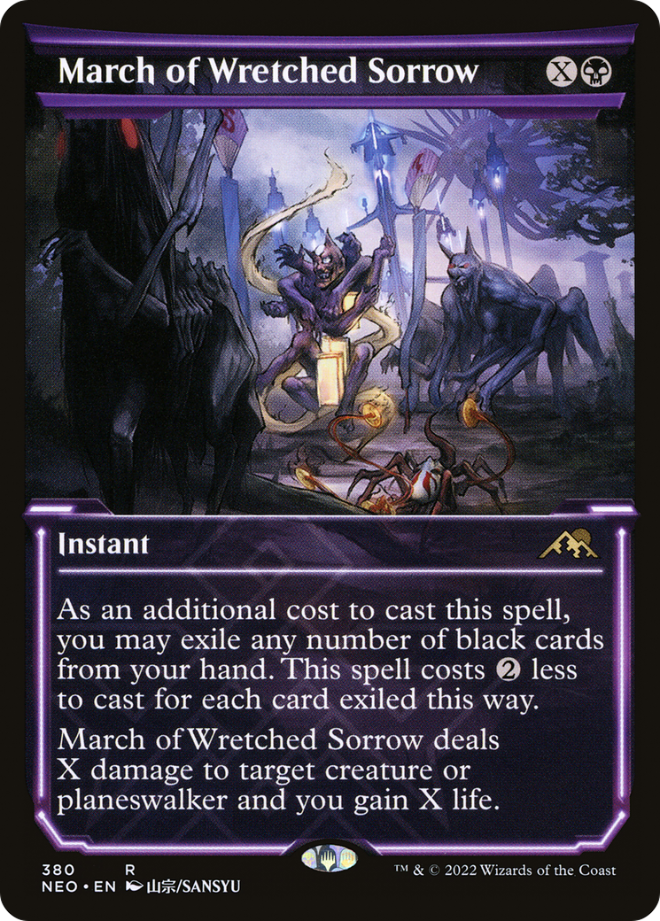 March of Wretched Sorrow (Showcase Soft Glow) [Kamigawa: Neon Dynasty]