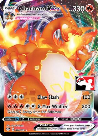 Charizard VMAX - 20/189 [Prize Pack Series Cards] - Holofoil