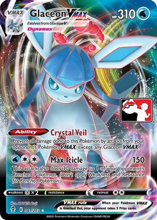 Glaceon VMAX - 41/203 [Prize Pack Series Cards] - Holofoil