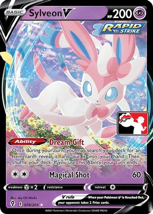 Sylveon V - 74/203 [Prize Pack Series Cards] - Holofoil