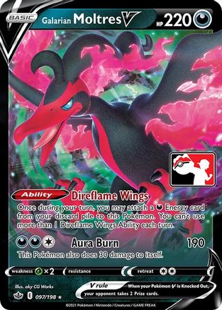 Galarian Moltres V - 97/198 [Prize Pack Series Cards] - Holofoil