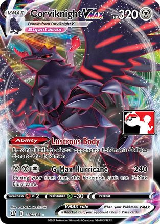 Corviknight VMAX - 110/163 [Prize Pack Series Cards] - Holofoil
