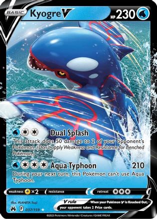 Kyogre V 037 [SWSH Crown Zenith]  - Holofoil