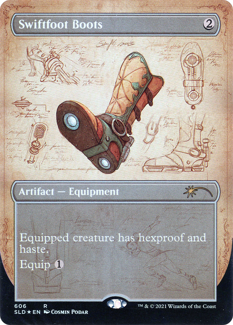 Swiftfoot Boots [Secret Lair Drop] (Borderless) Foil