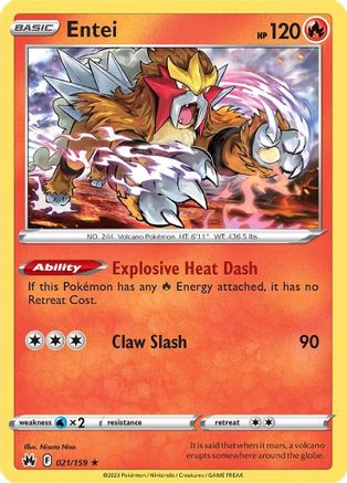 Entei 021 [SWSH Crown Zenith]