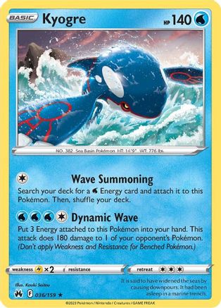 Kyogre 036 [SWSH Crown Zenith]