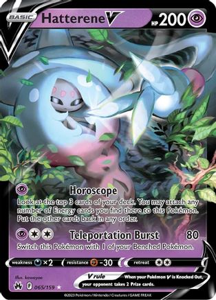 Hatterene V 065 [SWSH Crown Zenith]  - Holofoil