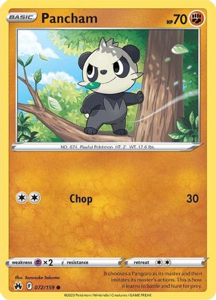 Pancham 072 [SWSH Crown Zenith]