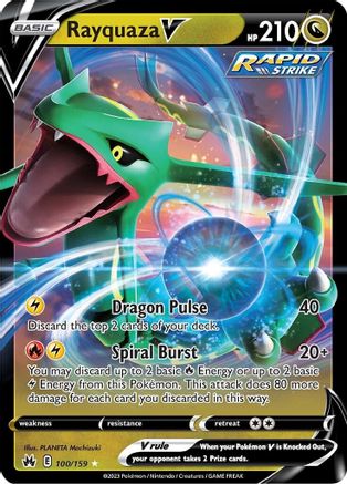 Rayquaza V 100 [SWSH Crown Zenith]  - Holofoil