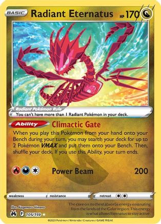Radiant Eternatus 105 [SWSH Crown Zenith]  - Holofoil