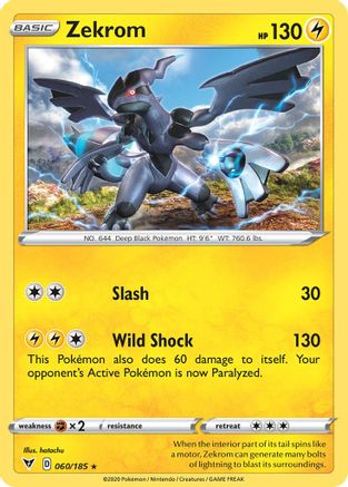 Zekrom (Cosmos Holo) 060/185 [Miscellaneous Cards & Products]  - Holofoil