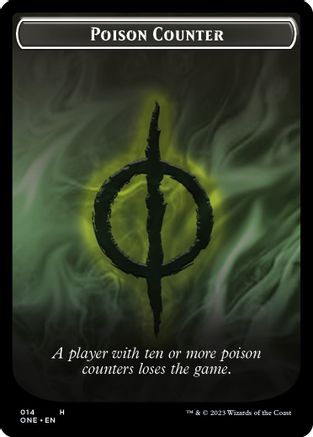 Poison Counter // Phyrexian Mite Double-Sided Token [Phyrexia: All Will Be One Tokens]