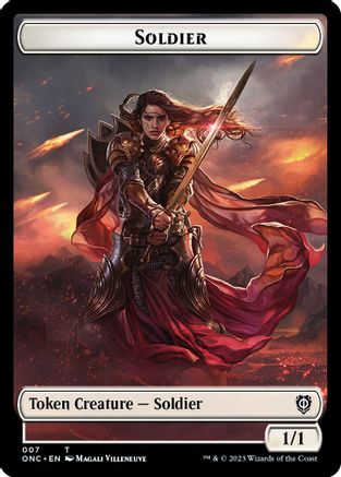 Soldier (007) // Angel (002) Double-sided Token - [Commander: Phyrexia: All Will Be One]