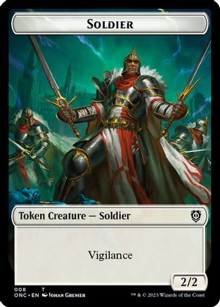 Soldier (008) // Angel (003) Double-Sided Token - [Commander: Phyrexia: All Will Be One]