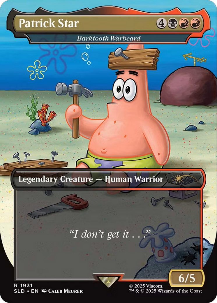 Patrick Star - Barktooth Warbeard [Secret Lair Drop] / Patrick Star (Borderless)