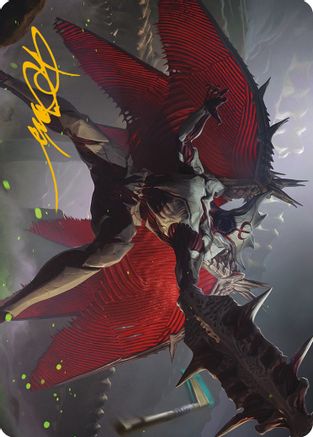 Phyrexian Vindicator Art Card (7/81) (Gold-Stamped Signature) [Art Series: Phyrexia: All Will Be One]