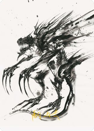 Phyrexian Obliterator Art Card (Gold-Stamped Signature) [Art Series: Phyrexia: All Will Be One]