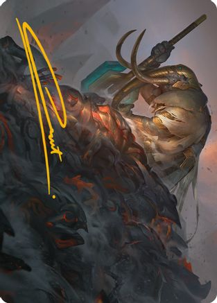 Against All Odds Art Card (Gold-Stamped Signature) [Art Series: Phyrexia: All Will Be One]