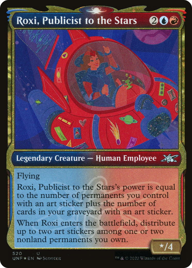 Roxi, Publicist to the Stars (Showcase) (Galaxy Foil) - [Unfinity]: (Showcase) Foil