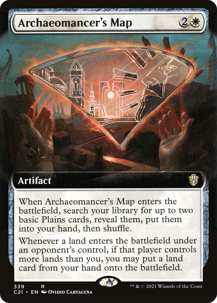 Archaeomancer's Map (Extended Art) - Commander 2021: (Extended Art)