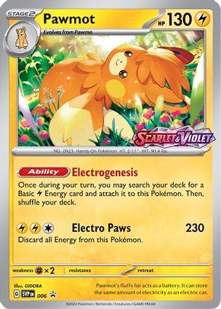 Pawmot - 6 (Prerelease) [SV: Scarlet & Violet Promo Cards] - Holofoil