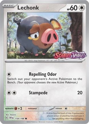 Lechonk (Store Promo) 154/198 [Miscellaneous Cards & Products]  - Reverse Holofoil