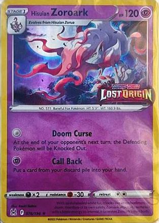 Hisuian Zoroark (Lost Origin Stamped) 076/196 [Miscellaneous Cards & Products]  - Holofoil
