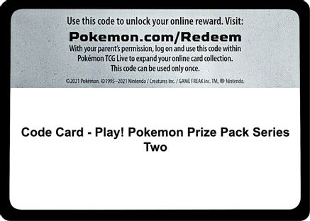 Code Card - Play! Pokemon Prize Pack Series Two [Prize Pack Series Cards]