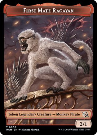 First Mate Ragavan // Spirit (0013) Double-Sided Token [March of the Machine] Foil