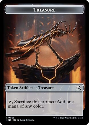 Treasure (21) // Knight Double-Sided Token [March of the Machine Tokens]
