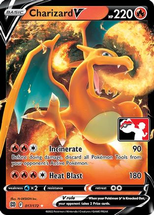 Charizard V - 17/172 (Prize Pack Series 2) [Prize Pack Series Cards] - Holofoil