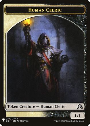 Human Cleric // Emblem - Arlinn, Embraced by the Moon Double-Sided Token [The List Reprints]