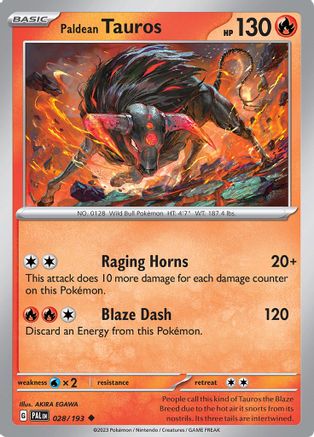 Paldean Tauros 028/193 [SV02 Paldea Evolved]
