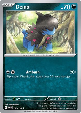 Deino 138 [SV02 Paldea Evolved]