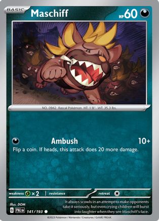 Maschiff 141/193 [SV02 Paldea Evolved]