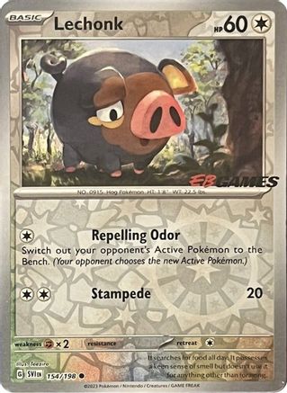 Lechonk (EB Games Promo) 154/198 [Miscellaneous Cards & Products]  - Reverse Holofoil