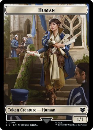 Human // Treasure Double-Sided Token [Commander: The Lord of the Rings: Tales of Middle-earth]