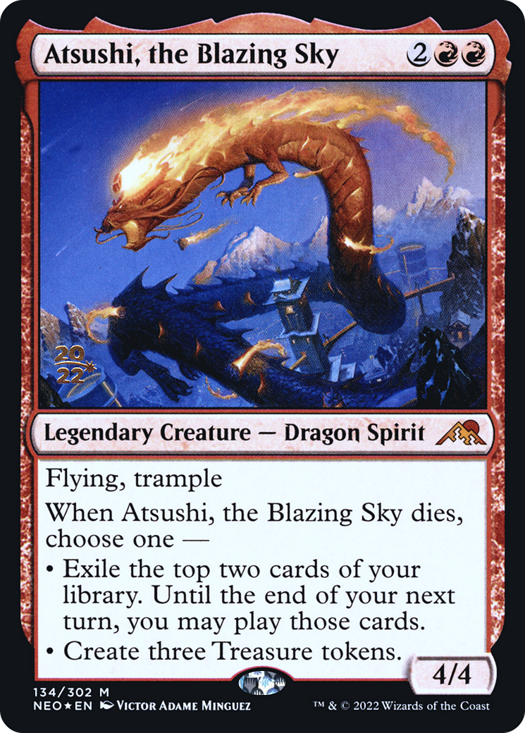 Atsushi, the Blazing Sky - Kamigawa: Neon Dynasty Promos Foil