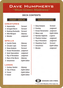 Dave Humpherys Decklist [World Championship Decks 2003]