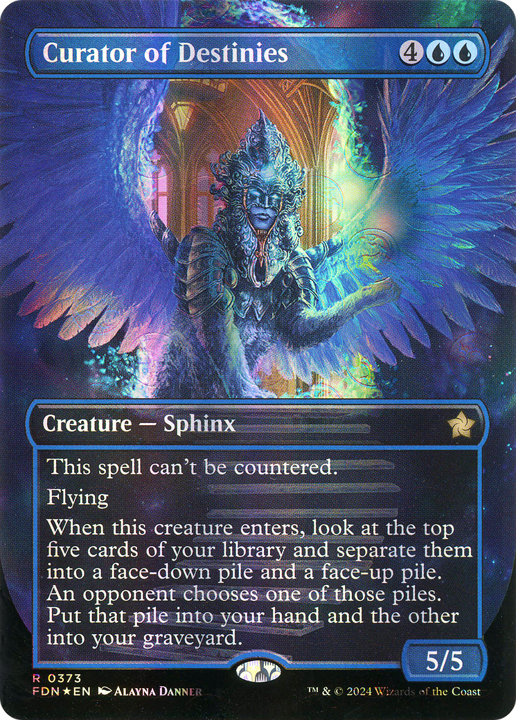 Curator of Destinies (Borderless) (Mana Foil) [Foundations] Foil