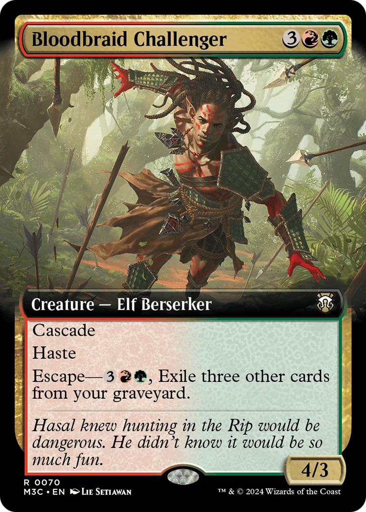 Bloodbraid Challenger (Extended Art) - Modern Horizons 3 Commander: (Extended Art)