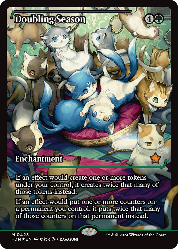 Doubling Season (Showcase): (Showcase, enchantment) [Foundations] Foil