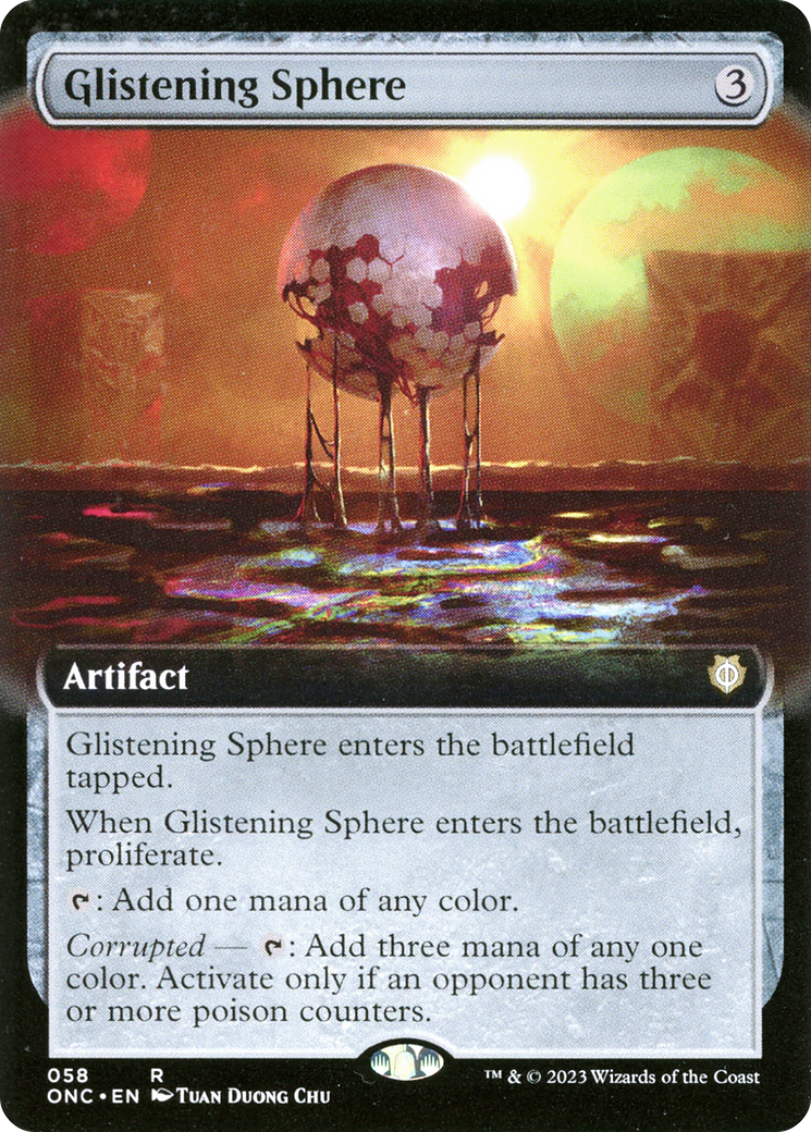 Glistening Sphere (Extended Art): (Extended Art) [Phyrexia: All Will Be One Commander]