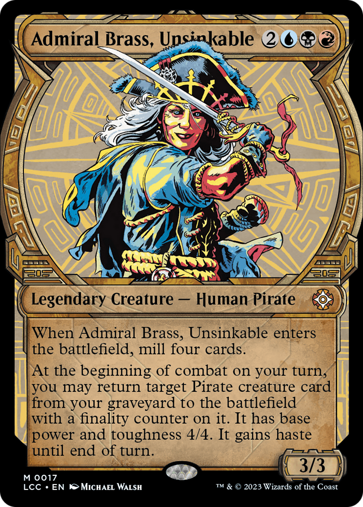 Admiral Brass, Unsinkable (Showcase) - The Lost Caverns of Ixalan Commander: (Showcase)