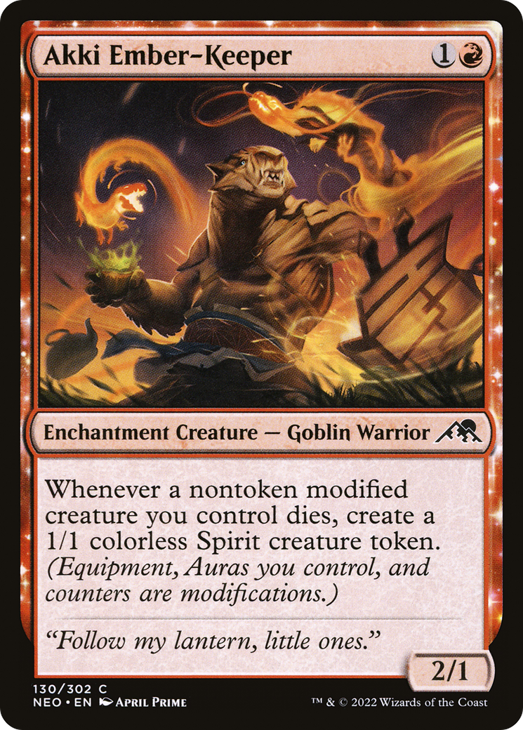 Akki Ember-Keeper - Kamigawa: Neon Dynasty: (enchantment)