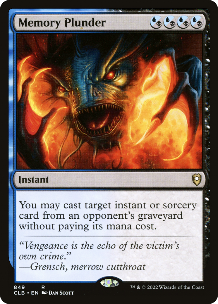 Memory Plunder - [Commander Legends: Battle for Baldur's Gate]