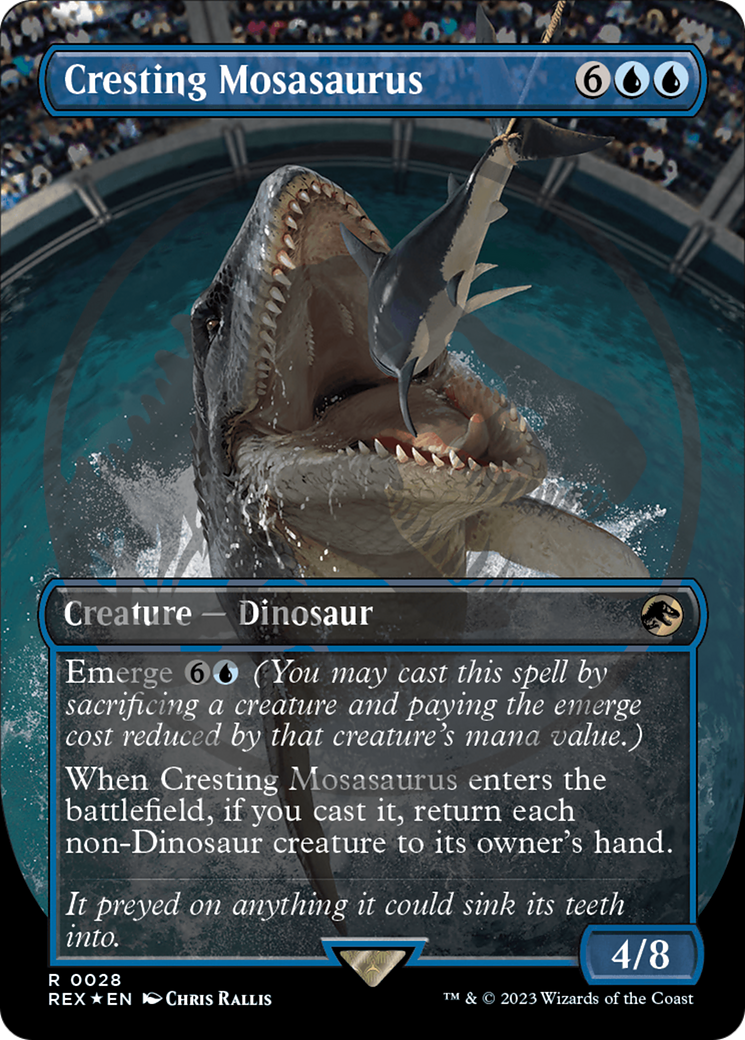 Cresting Mosasaurus (Borderless) (Emblem) [Jurassic World Collection] Foil
