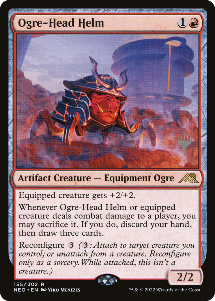 Ogre-Head Helm - [Kamigawa: Neon Dynasty Promos]
