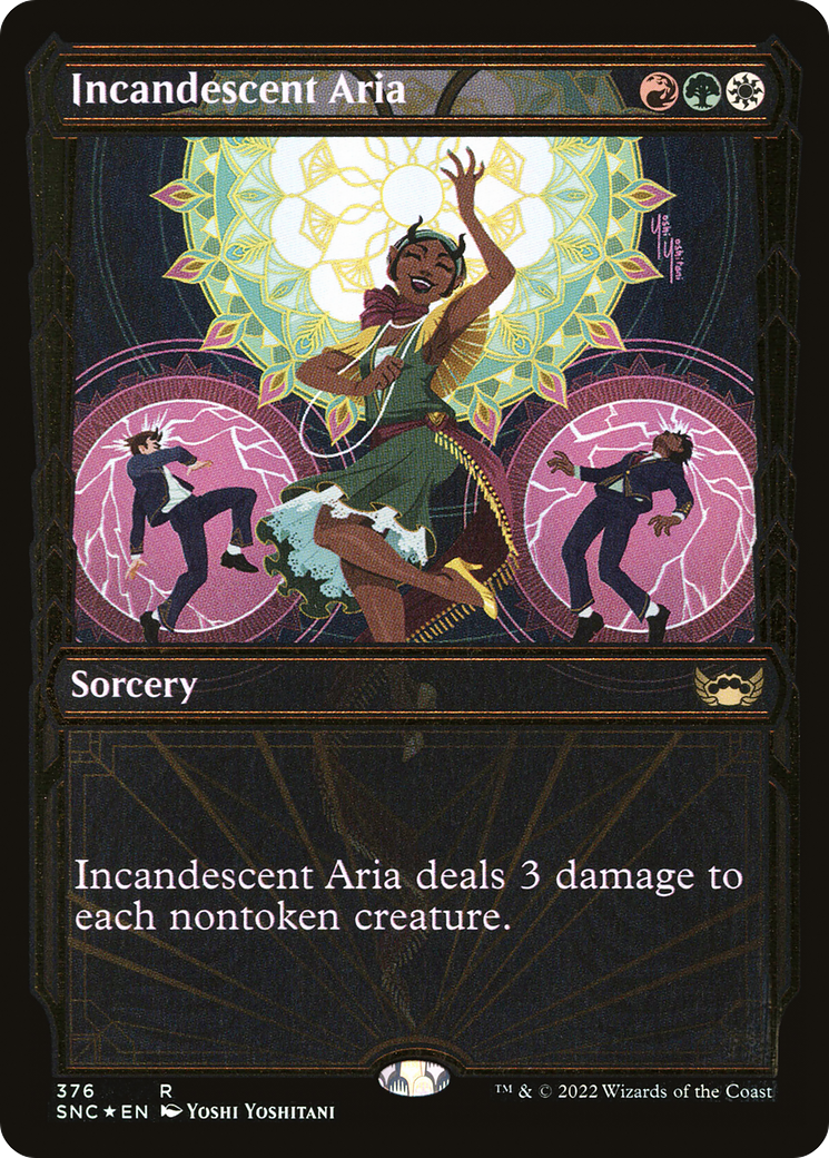 Incandescent Aria (Gilded Foil) - [Streets of New Capenna]: (Showcase) Foil
